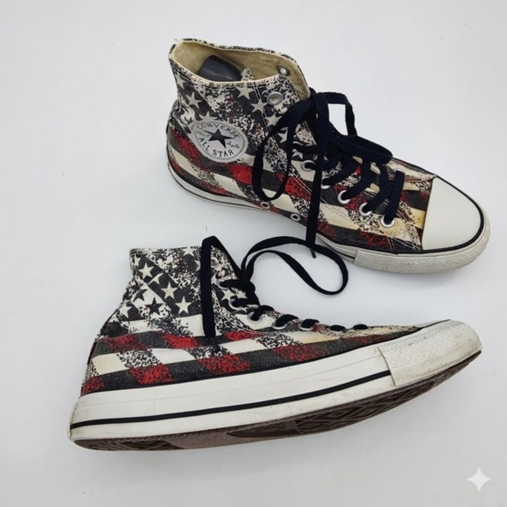 Converse Americana Flag Grunge Indie Patriot High Top Sneaker 8.5M/10.5W Flag